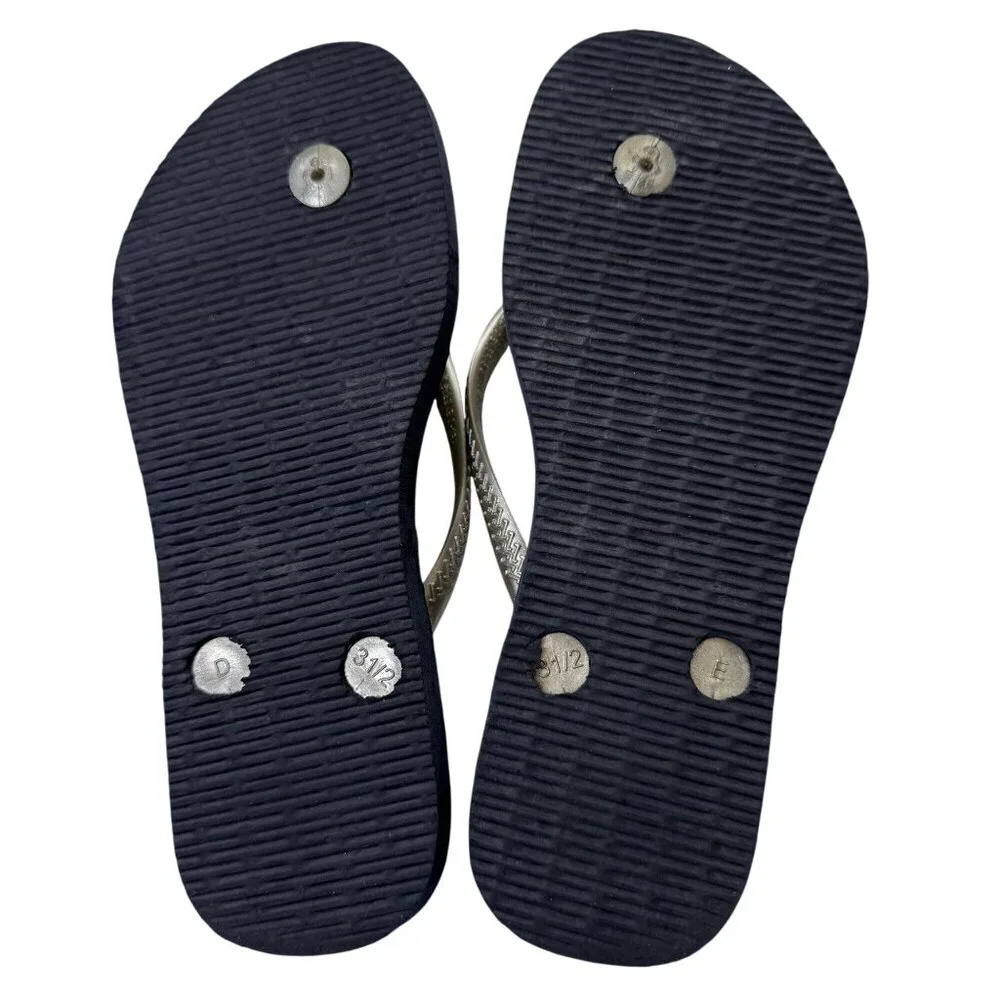 Havaianas Slim Oceano Flip Flop Sandals Navy Blue Youth‎ 2
